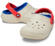 CROCS CLASSIC LINED CLOG SANDAL CIABATTE PANNE CON DETTAGLI MULTICOLORE UNISEX