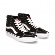 VANS UA SK8-HI SCARPE NERE CON DETTAGLI BIANCHI UNISEX