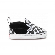 VANS SLIP-ON CRIB SCARPE BIANCHE E NERE BAMBINI