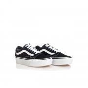 VANS UA OLD SKOOL PLATFORM  SCARPE NERE CON DETTAGLI BIANCHI DONNA