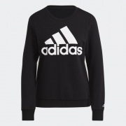 ADIDAS MAGLIA A MANICHE LUNGHE NERA GIROCOLLO DONNA